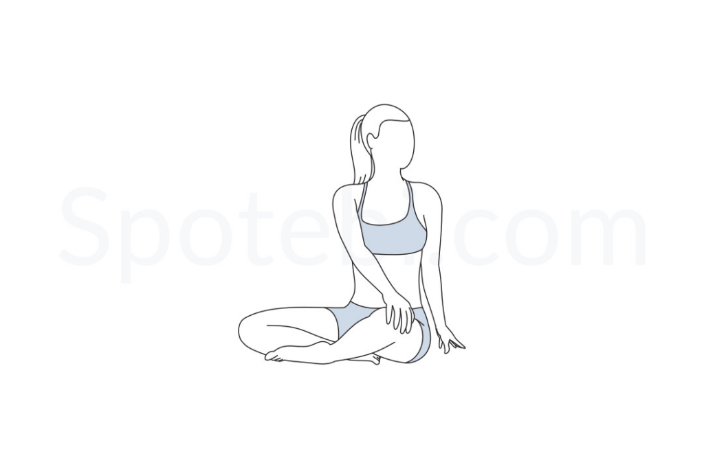 Seated Spinal Twist Illustration