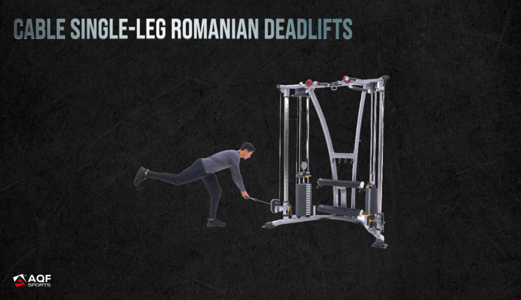 Cable Single Leg Romanian Deadlift - Positioning Illustration.