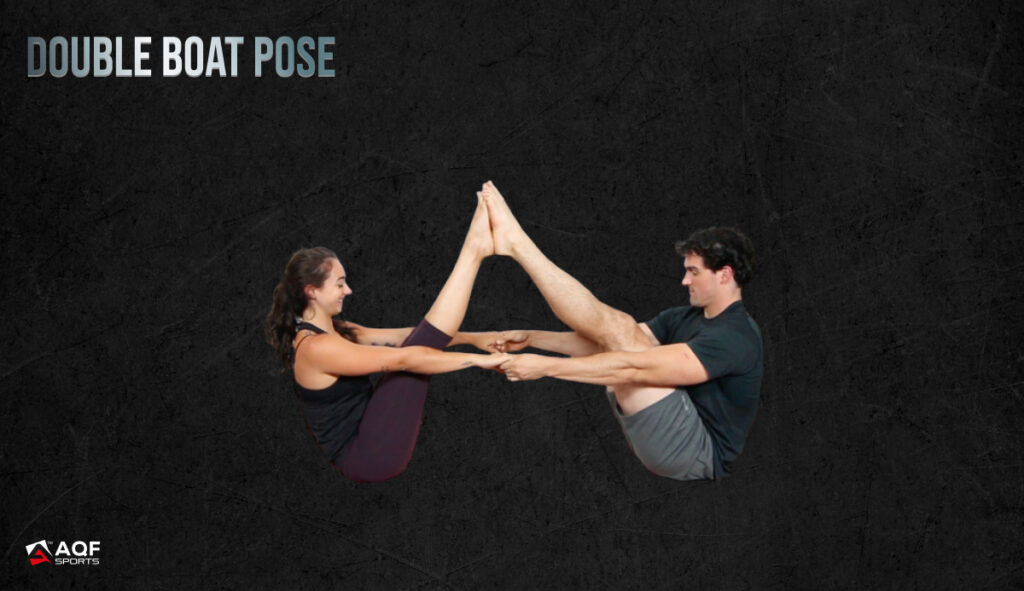 Double Boat Yoga Pose For Couples