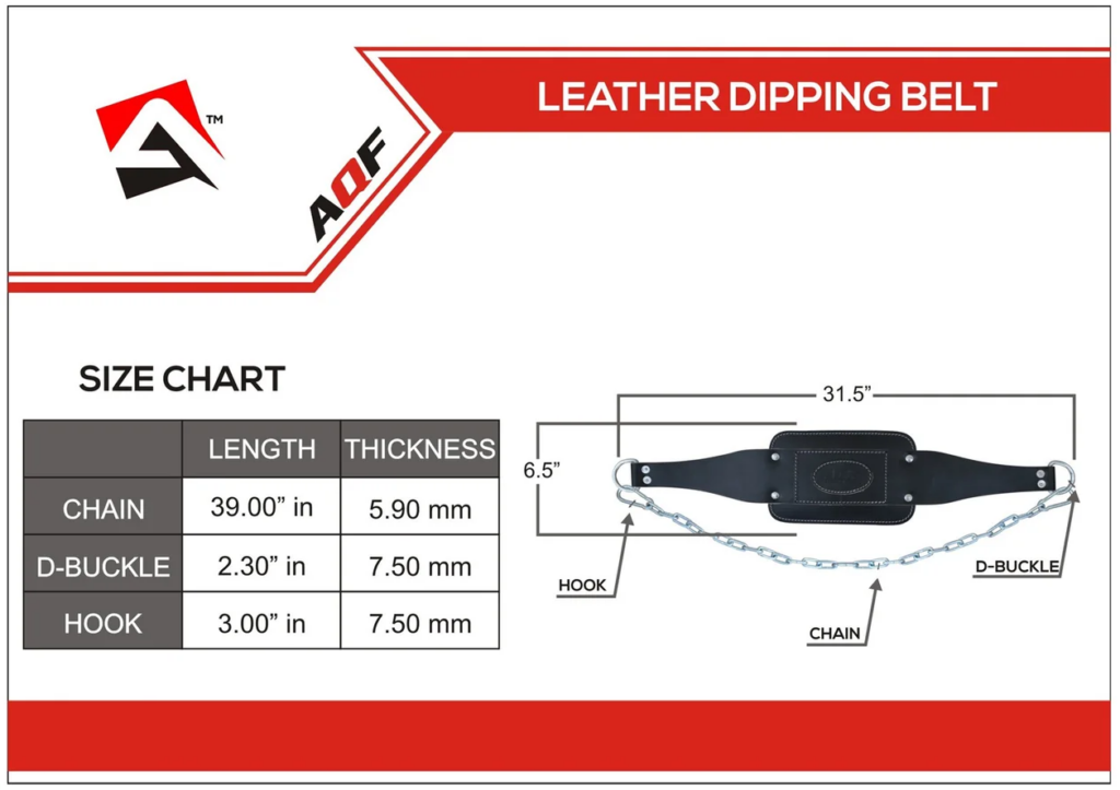 Leather Dipping Belt Size and other stats
